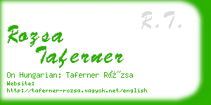 rozsa taferner business card